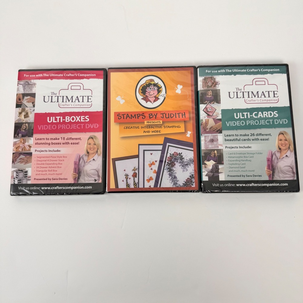 New Crafter's Companion Stamps By Judith DVD Crafting Tutorials Lot of 3